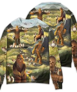Star Wars The Last Jedi Chewbacca & Porgs Sweater