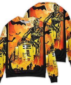Starwars Halloween R2-D2 and C-3PO Appear Sweater Starwars Halloween R2-D2 and C-3PO Appear Sweater