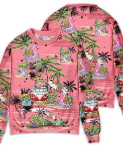 SW Disney Baby Yoda Pink Sweater