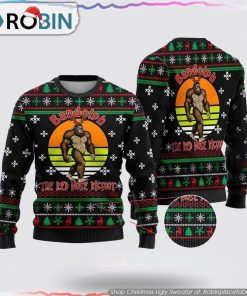The Red Nose Bigfoot Ugly Christmas Sweater