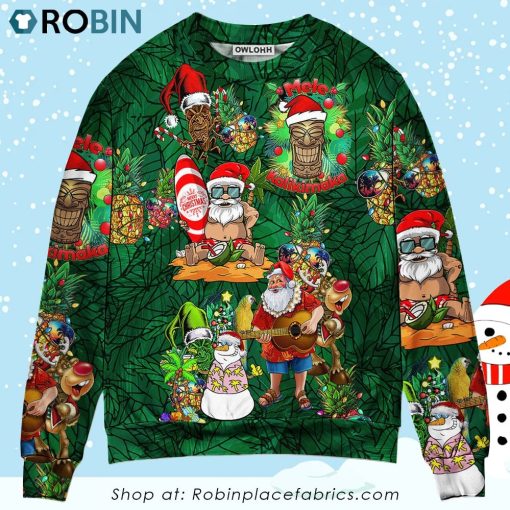 Tiki Love Christmas Funny Style Christmas Ugly Sweater, Sweatshirt