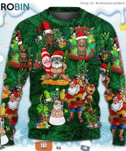Tiki Love Christmas Funny Style Christmas Ugly Sweater, Sweatshirt