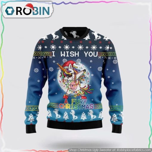 Unicorn Fury Ugly Christmas Sweater