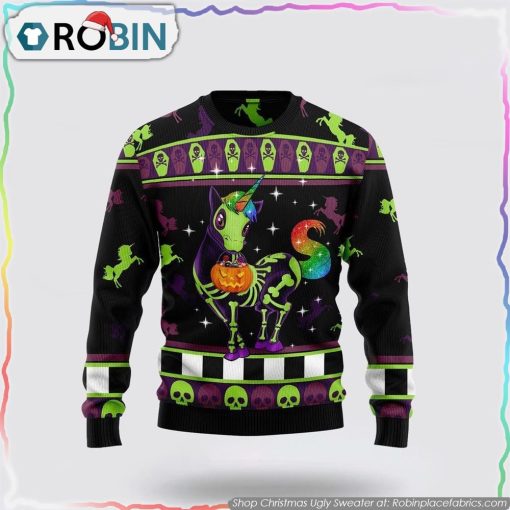 Unicorn Pumpkin Christmas Ugly Sweater