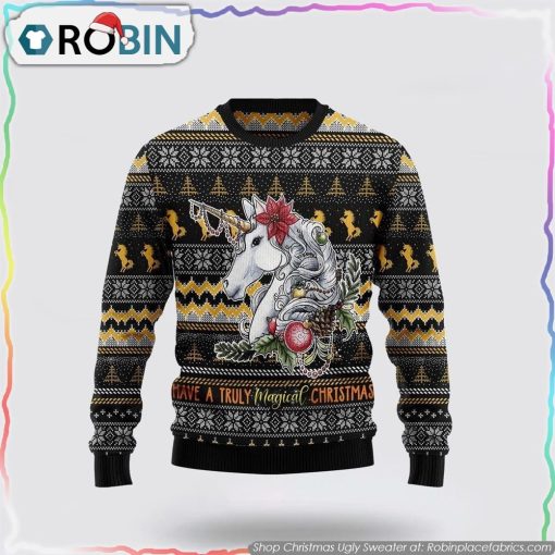 Unicorn Truly Magical Christmas Christmas Ugly Sweater