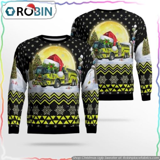 Unique Church Hill Volunteer Fire Co 3D Ugly Christmas Sweater Christmas Gifts For Firefighters