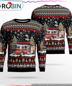Unique Orange County Fire Rescue 3D Ugly Christmas Sweater Christmas Gifts For Firefighters