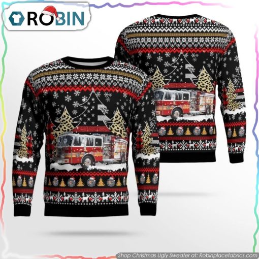 Unique Orange County Fire Rescue 3D Ugly Christmas Sweater Christmas Gifts For Firefighters