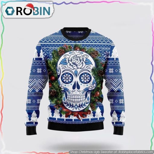 Unique Sugar Skull Ugly Christmas Sweater