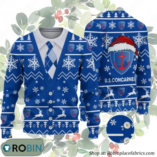 Usc Concarneau Ligue 1 & Ligue 2 Ugly Christmas Sweater