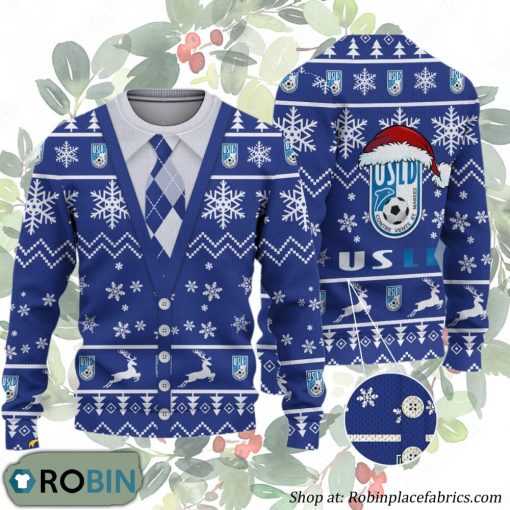 USL Dunkerque Ligue 1 & Ligue 2 Ugly Christmas Sweater