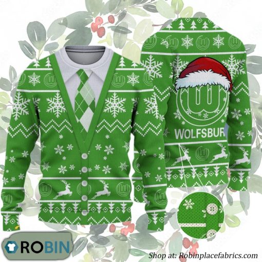 VfL Wolfsburg Bundesliga Team Ugly Christmas Sweater