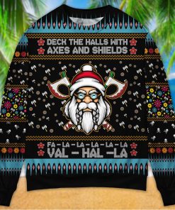 Viking Christmas Deck The Halls With Axes And Shields Christmas Ugly Sweater, Sweatshirt