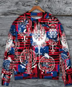 Viking Independence Day Compass Vegvisir Sweater Christmas Ugly Sweater, Sweatshirt Viking Independence Day Compass Vegvisir Sweater Christmas Ugly Sweater, Sweatshirt