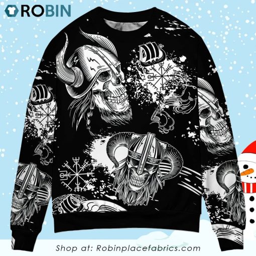 Viking Victory Life Black Style Sweater Christmas Ugly Sweater, Sweatshirt