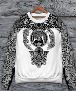 Viking Warrior Blood Black And White Sweater Ugly Christmas Sweater Viking Warrior Blood Black And White Sweater Ugly Christmas Sweater