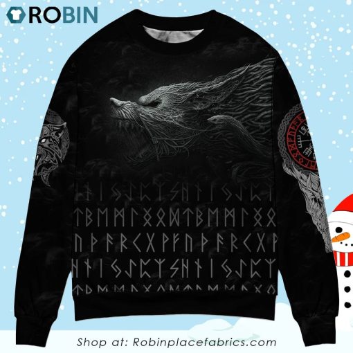 Viking Warrior Blood Black Style Sweater Christmas Ugly Sweater, Sweatshirt