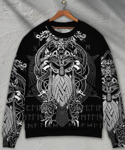 Viking Warrior Blood Pattern Christmas Ugly Sweater, Sweatshirt