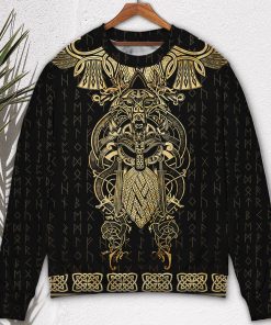 Viking Warrior The Raven Yellow Of Odin 3D Printed Christmas Ugly Sweater