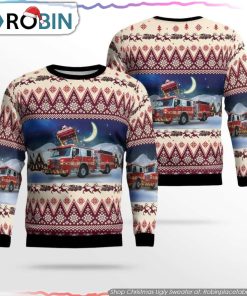Virginia, Loudoun County Fire and Rescue Christmas Ugly Sweater Christmas Gifts For Firefighters