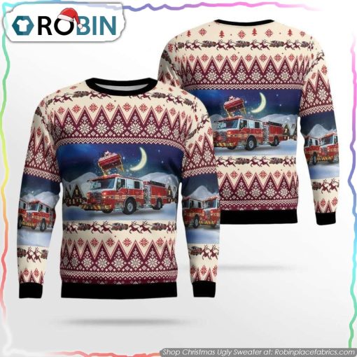 Virginia, Loudoun County Fire and Rescue Christmas Ugly Sweater Christmas Gifts For Firefighters