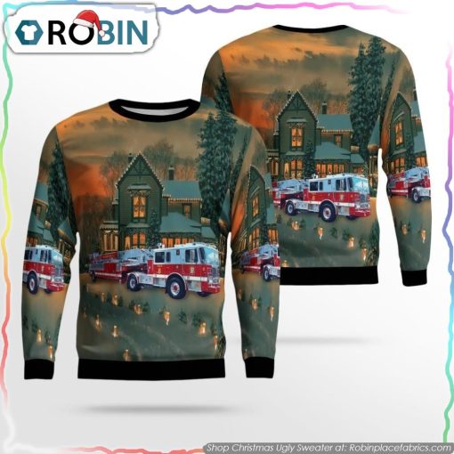 Washington DC Fire And EMS Christmas Ugly Sweater Christmas Gifts For Firefighters