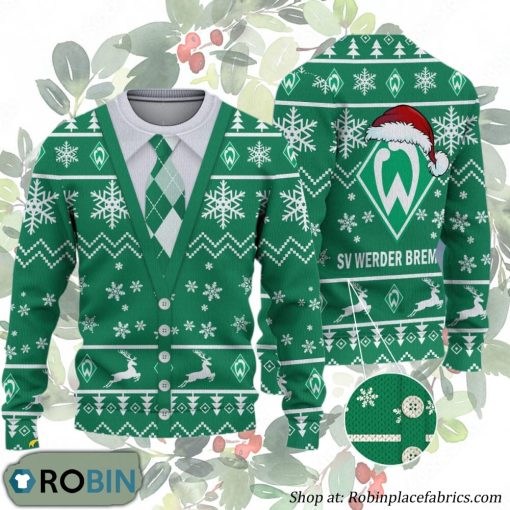 Werder Bremen Bundesliga Team Ugly Christmas Sweater