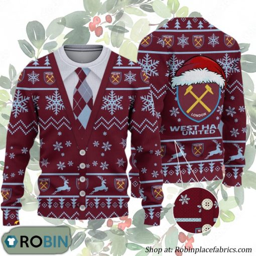 West Ham United FC Premier League Ugly Christmas Sweater
