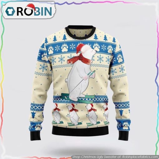 White Bear Funny Christmas Ugly Sweater Gifts For Pet Lover