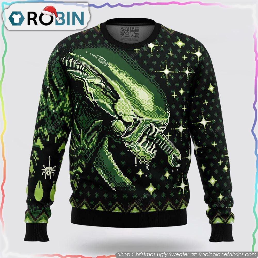 Xenomorph Alien Christmas Sweater - RobinPlaceFabrics