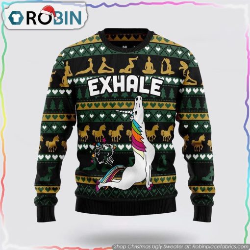 Yoga Unicorn Ugly Christmas Sweater