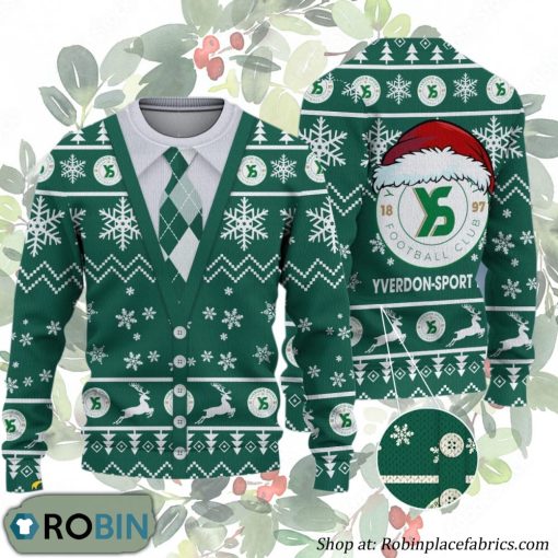 Yverdon-Sport FC Swiss Football League Ugly Christmas Sweater