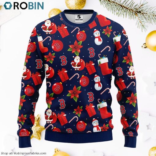 Boston Red Sox Santa Claus Snowman Ugly Christmas Sweater, Christmas Gifts Ideas