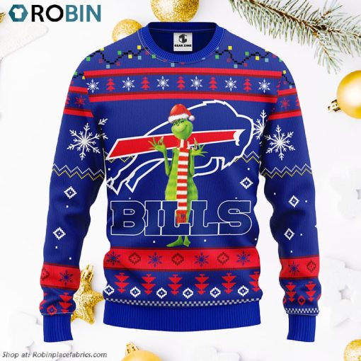 Buffalo Bills Funny Grinch Ugly Christmas Sweater