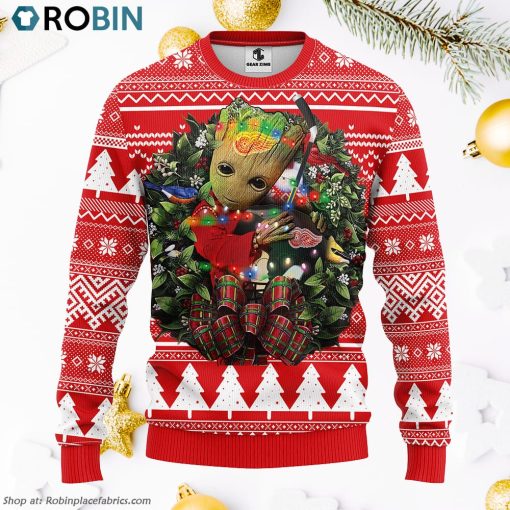 Detroit Red Wings Groot Hug Ugly Christmas Sweater, Christmas Gifts Ideas