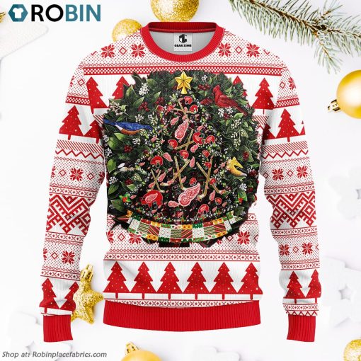 Detroit Red Wings Tree Ball Ugly Christmas Sweater, Christmas Gifts Ideas