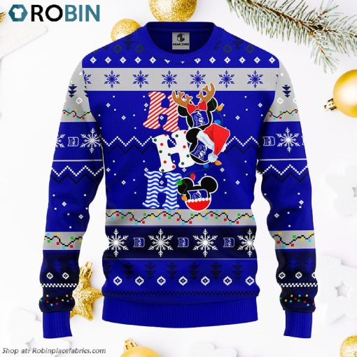 Duke Blue Devils Hohoho Mickey Ugly Christmas Sweater, Christmas Gifts Ideas