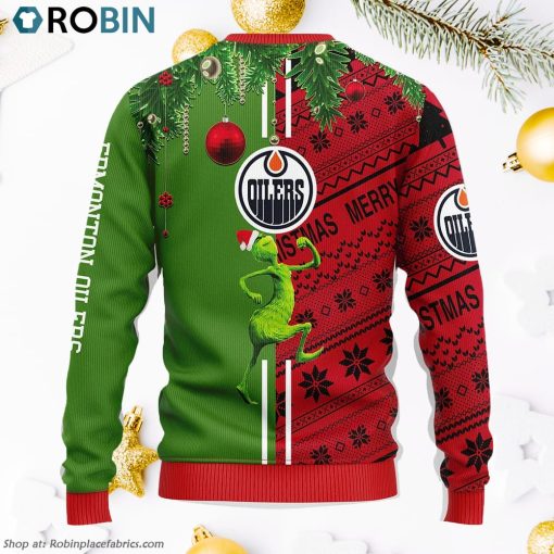Edmonton Oilers Grinch & Scooby-doo Ugly Christmas Sweater, Christmas Gifts Ideas