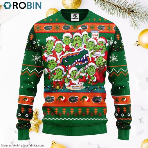 Florida Gators 12 Grinch Xmas Day Ugly Christmas Sweater, Christmas Gifts Ideas