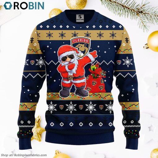 Florida Panthers Dabbing Santa Claus Ugly Christmas Sweater, Christmas Gifts Ideas