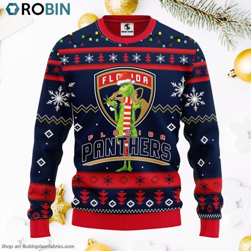 Florida Panthers Funny Grinch Ugly Christmas Sweater, Christmas Gifts Ideas