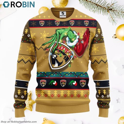 Florida Panthers Grinch Ugly Christmas Sweater