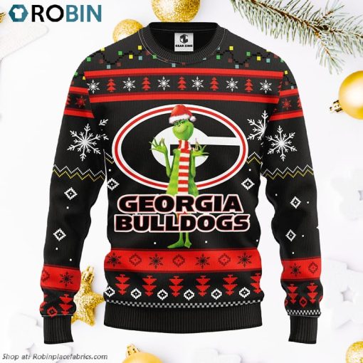 Georgia Bulldogs Funny Grinch Ugly Christmas Sweater