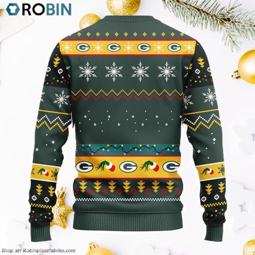 Green Bay Packers 12 Grinch Xmas Day Ugly Christmas Sweater