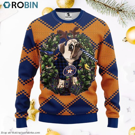 Houston Astros Pub Dog Ugly Christmas Sweater