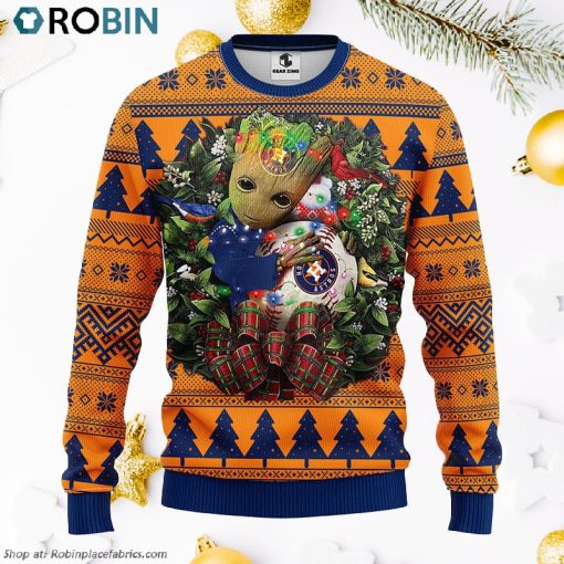 Houston Astros Groot Hug Ugly Christmas Sweater