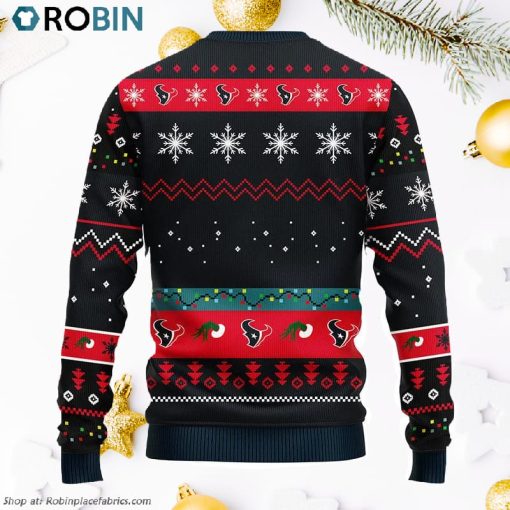 Houston Texans 12 Grinch Xmas Day Ugly Christmas Sweater, Christmas Gifts Ideas