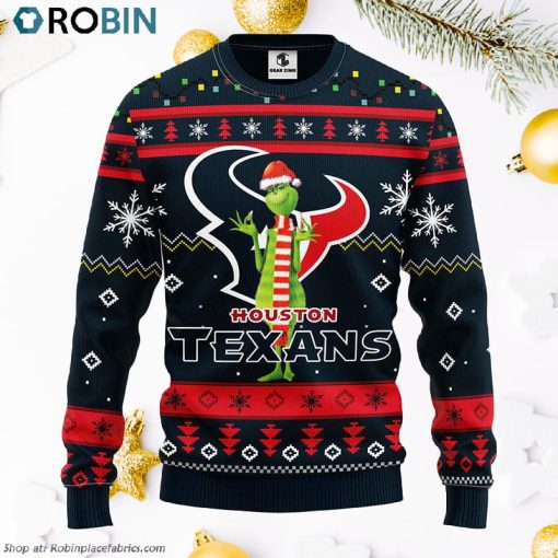 Houston Texans Funny Grinch Ugly Christmas Sweater, Christmas Gifts Ideas