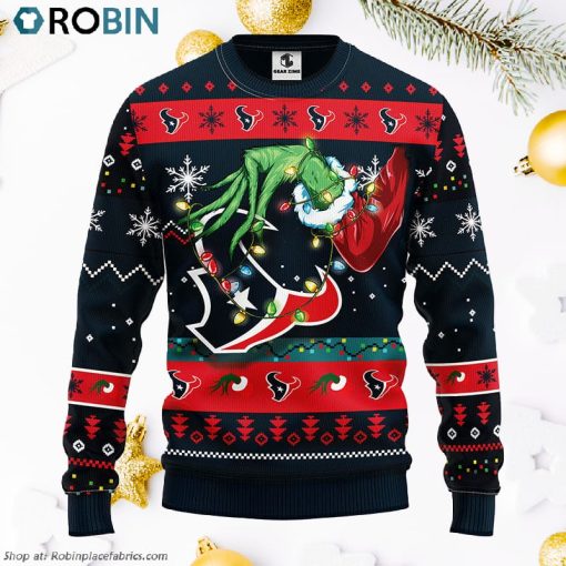 Houston Texans Grinch Ugly Christmas Sweater