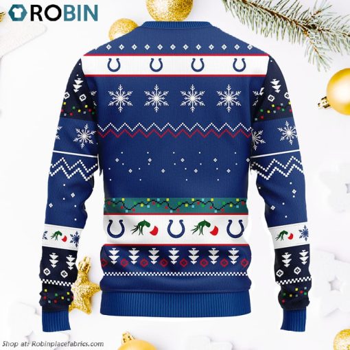 Indianapolis Colts 12 Grinch Xmas Day Ugly Christmas Sweater
